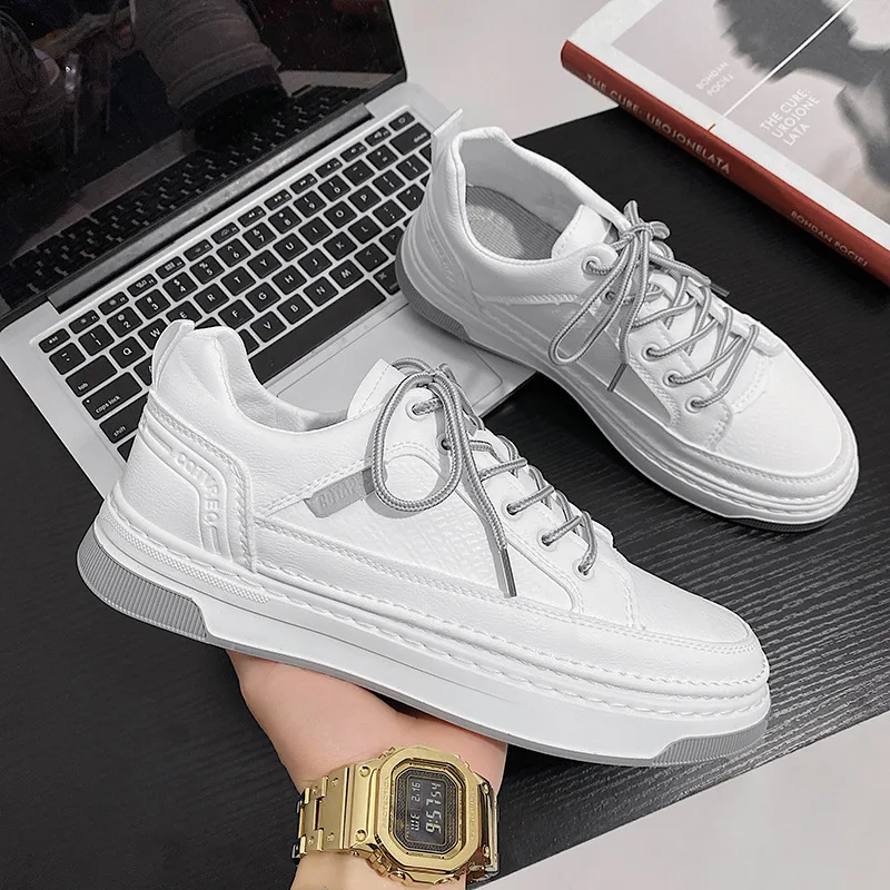 Men Shoes Fashion White Split Leather Men Causal Shoes Sneakers Lace Up Trainers Zapatos De Mujer Platform Men Casual Shoes
Men Shoes Fashion White Split Leather Men Causal Shoes Sneakers Lace Up Trainers Zapatos De Mujer Platform Men Casual Shoes