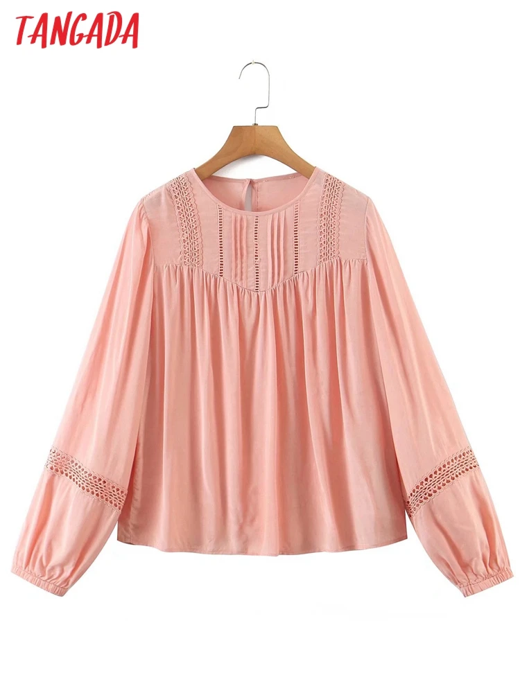 Tangada Women Lace Patchwork Loose Blouses Vintage Long Sleeve Female Shirts 8H51
Tangada Women Lace Patchwork Loose Blouses Vintage Long Sleeve Female Shirts 8H51