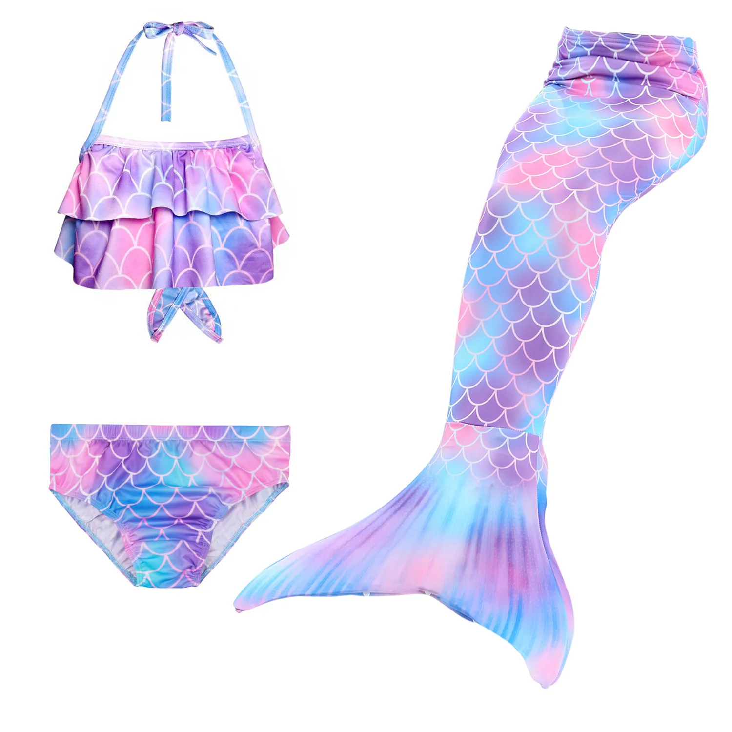 3pcs/Children Mermaid Tails for Swimming Little Mermaid Girls Swimsuit Bikini Set Bathing Suit Party Cosplay Costumes No Flipper
3pcs/Children Mermaid Tails for Swimming Little Mermaid Girls Swimsuit Bikini Set Bathing Suit Party Cosplay Costumes No Flipper