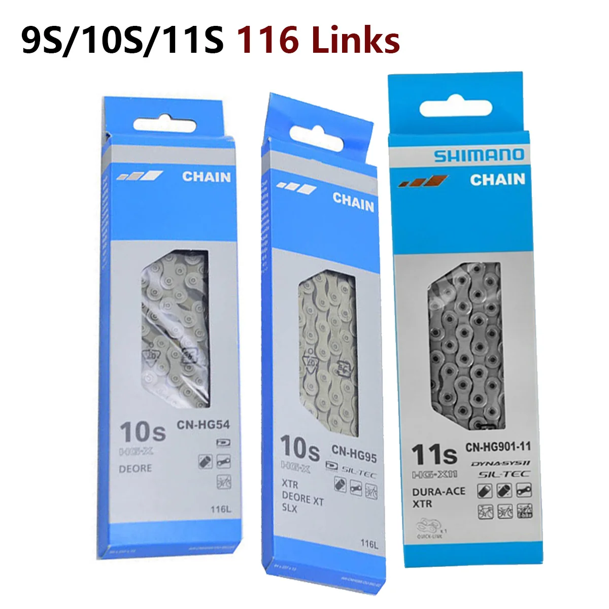 Shimano 9/10/11 speed bicycle chain HG54/HG901/HG701/HG95/HG53 chain 116 links suitable for road mountain bike chain accessories
Shimano 9/10/11 speed bicycle chain HG54/HG901/HG701/HG95/HG53 chain 116 links suitable for road mountain bike chain accessories