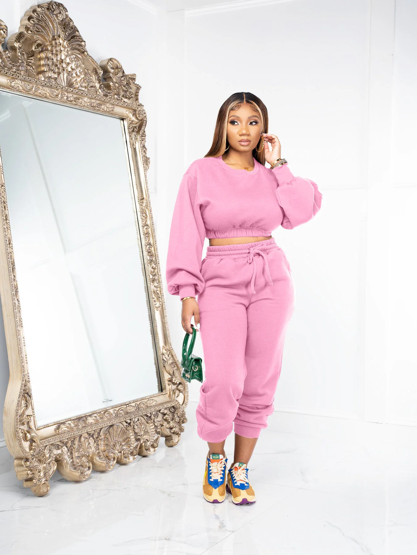 Women Jogger Pants Suit and Pullover Stretch Hem Sweatshirt Fashion Sport Two 2 Piece Set Outfits Tracksuit 
Women Jogger Pants Suit and Pullover Stretch Hem Sweatshirt Fashion Sport Two 2 Piece Set Outfits Tracksuit