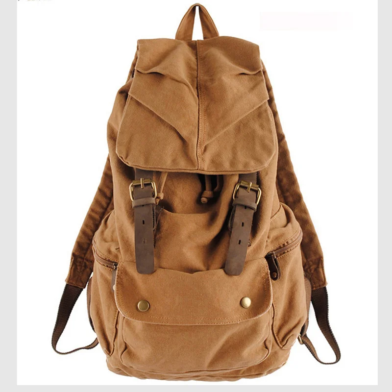 Vintage Leather military Canvas backpack Men's backpack school bag drawstring backpack women 2023 bagpack male rucksack
Vintage Leather military Canvas backpack Men's backpack school bag drawstring backpack women 2023 bagpack male rucksack