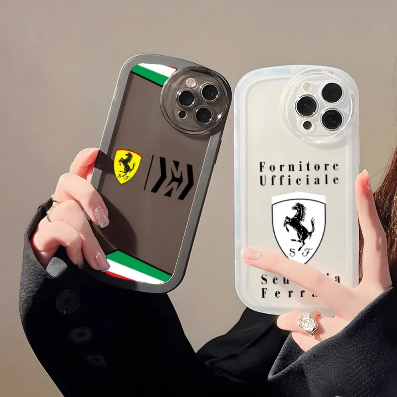 

Ferrari Luxury Car Phone Case Hot For IPhone 14 13 11 12 Pro Max Mini X XR XS 7 8 6 Plus Angel Eyes Big Pupil Lens Couple