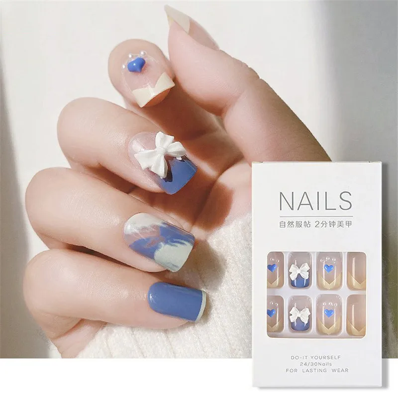 HEALLOR 24Pcs/Box Short Round False Nails Detachable Wearable Fake Nails Full Cover French Bow Nail Tips Press on Nails Manicure
HEALLOR 24Pcs/Box Short Round False Nails Detachable Wearable Fake Nails Full Cover French Bow Nail Tips Press on Nails Manicure