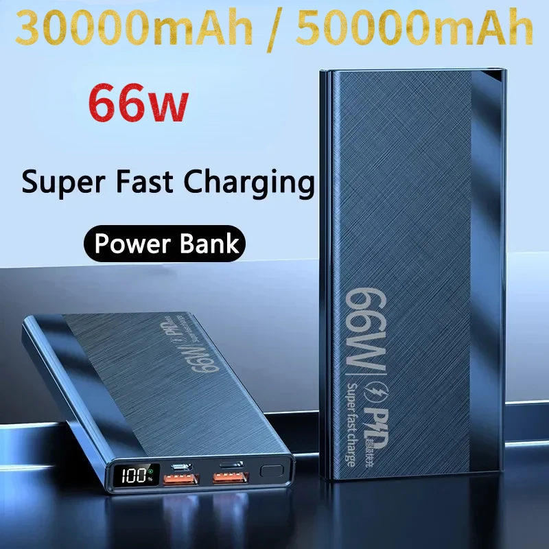 50000mAh Power Bank 66W Fast Charging Digital Display Screen Rechargeable Battery Portable Suitable for iPhone, Huawei, etc
50000mAh Power Bank 66W Fast Charging Digital Display Screen Rechargeable Battery Portable Suitable for iPhone, Huawei, etc