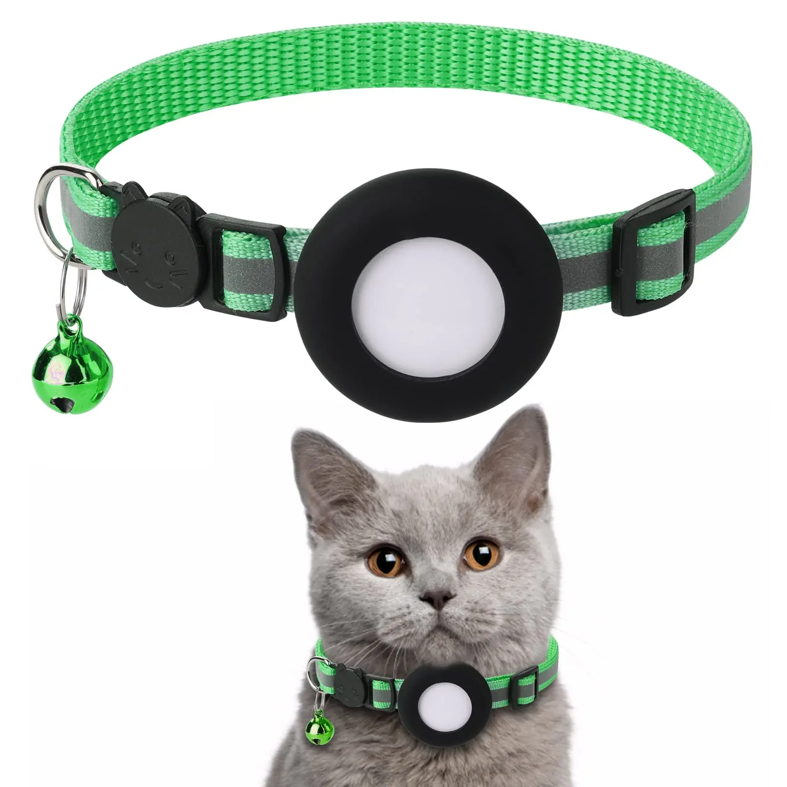 Airtag Cat Collar with Breakaway Bell, Reflective Adjustable Strap with Air Tag Case for Cat Kitten Small Dogs Puppy
Airtag Cat Collar with Breakaway Bell, Reflective Adjustable Strap with Air Tag Case for Cat Kitten Small Dogs Puppy