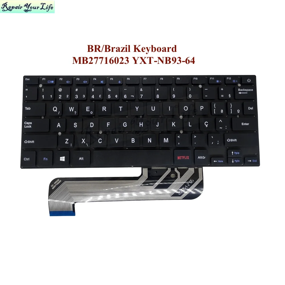 

New BR-PT Brazilian Brazil Laptop Keyboard MB27716023 YXT-NB93-64 YT-277-16-05 K2919 MB2778018 YXT-NB91 XK-HS002 SCDY-277-8-02