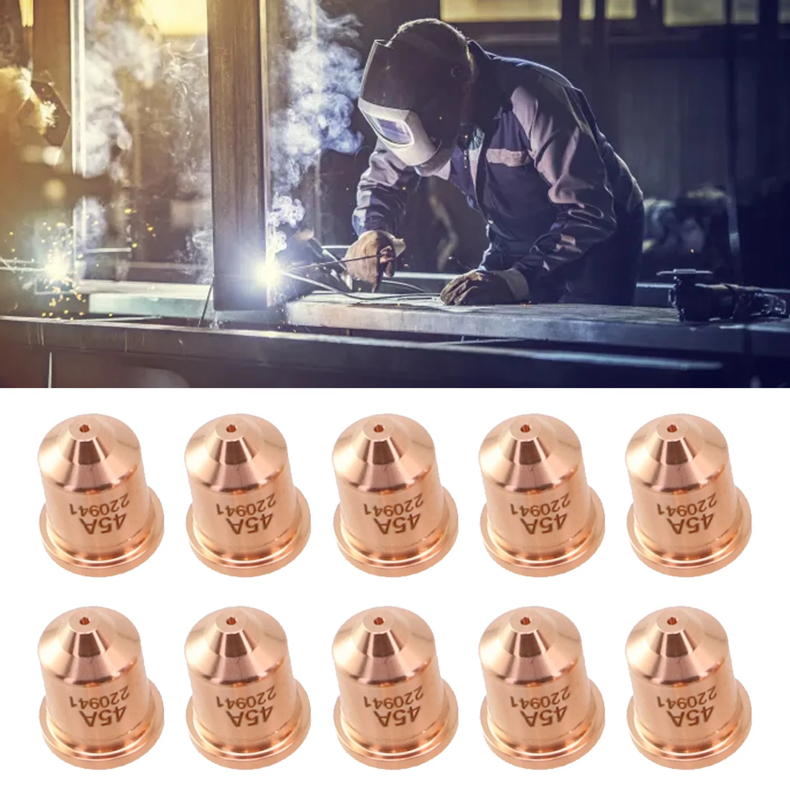 Accessories Plasma Nozzle Plasma Cutter Tips 10Pcs 220941 Aluminum Cutting Carbon Steel Nozzle Tips Plasma Cutter
Accessories Plasma Nozzle Plasma Cutter Tips 10Pcs 220941 Aluminum Cutting Carbon Steel Nozzle Tips Plasma Cutter