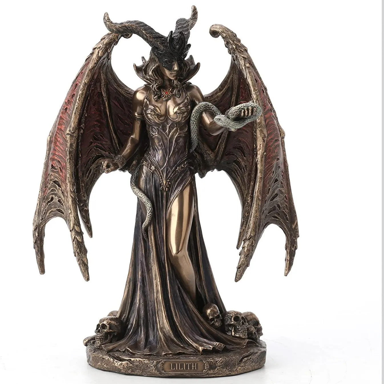 Lilith Goddess Statue 9" Tall Lilith The First Woman Cold Cast Resin Antique Bronze Finish Fantasy Gift Statue Craft Figurine
Lilith Goddess Statue 9" Tall Lilith The First Woman Cold Cast Resin Antique Bronze Finish Fantasy Gift Statue Craft Figurine