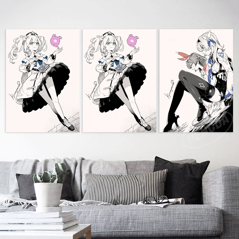 Wall Fischl Art Genshin Impact HD Printed Game Pictures Kamisato Ayaka Canvas Amber Home Decor Yan Fei Painting For Living Room
Wall Fischl Art Genshin Impact HD Printed Game Pictures Kamisato Ayaka Canvas Amber Home Decor Yan Fei Painting For Living Room