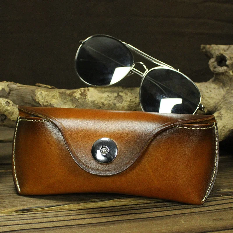 

Leather Sunglass Cases full grain leather cowskin eyeglass case sunglass box leather men women leather sunglass bag luxury