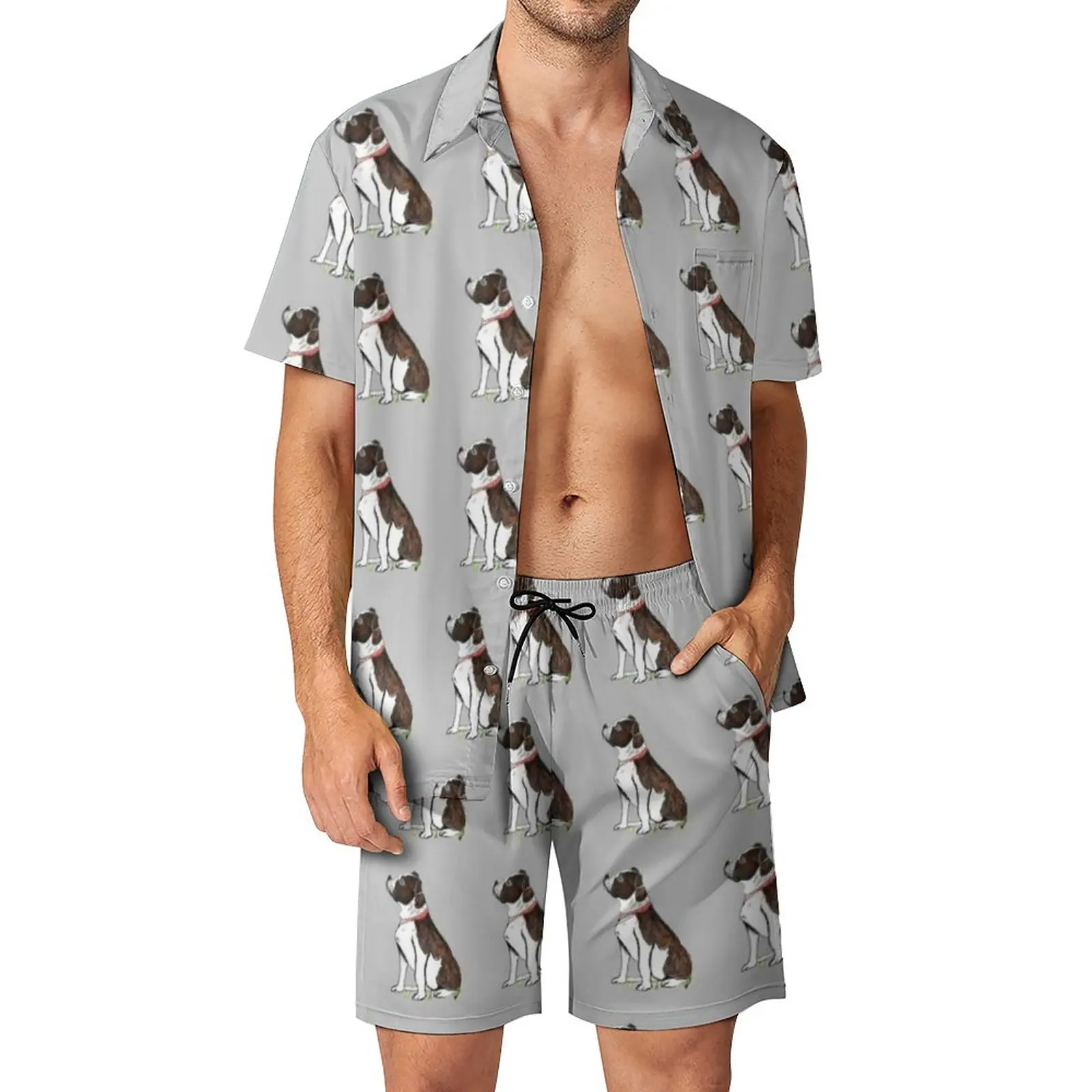 Staffordshire Bull Terrier Men Sets Dog Pet Casual Shirt Set Fashion Vacation Shorts Summer Custom Suit 2 piece Clothes Big Size
Staffordshire Bull Terrier Men Sets Dog Pet Casual Shirt Set Fashion Vacation Shorts Summer Custom Suit 2 piece Clothes Big Size
