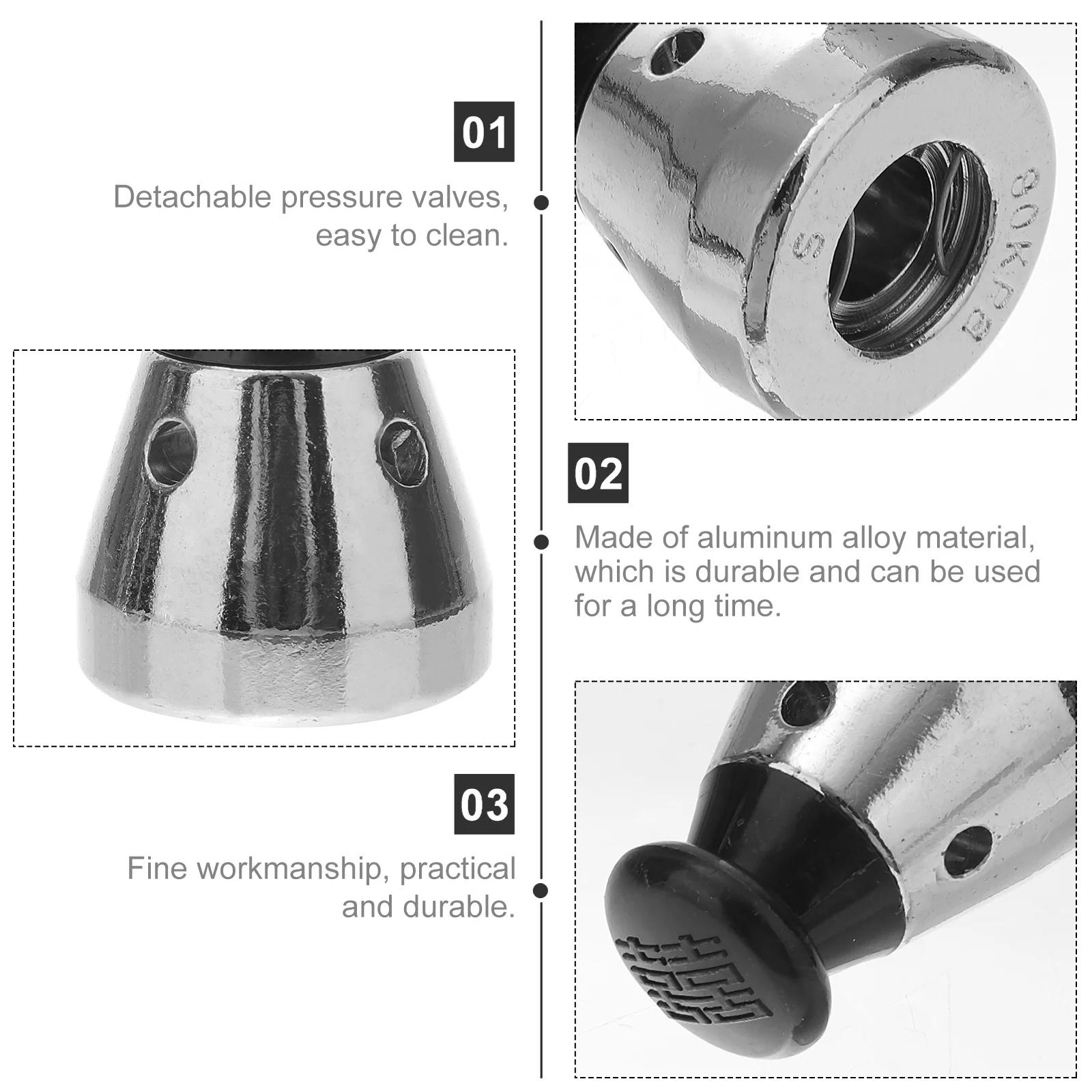 Pressure Cooker Accessories Air Cooker Steam Valve Washer Pressure Cooker Safe Regulator Aluminum Alloy Release Valve
Pressure Cooker Accessories Air Cooker Steam Valve Washer Pressure Cooker Safe Regulator Aluminum Alloy Release Valve