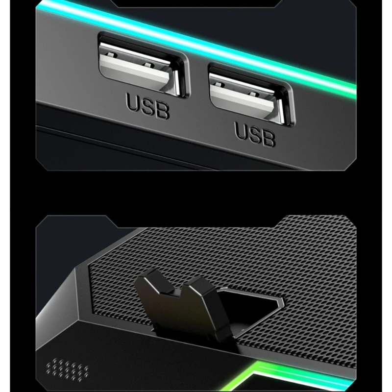 Durable Laptop Cooling Pad Ergonomic Design Laptop Cooling Fan Stand Bracket with RGB Lights Quiet Fans Easy to Carry JIAN
Durable Laptop Cooling Pad Ergonomic Design Laptop Cooling Fan Stand Bracket with RGB Lights Quiet Fans Easy to Carry JIAN