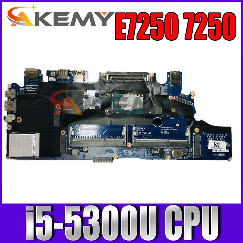 Материнская плата для ноутбука DELL Latitude E7250 7250 G9CNK 0G9CNK CN-0G9CNK с процессором i5-5300U LA-A971P 100% полностью протестирована
Материнская плата для ноутбука DELL Latitude E7250 7250 G9CNK 0G9CNK CN-0G9CNK с процессором i5-5300U LA-A971P 100% полностью протестирована
