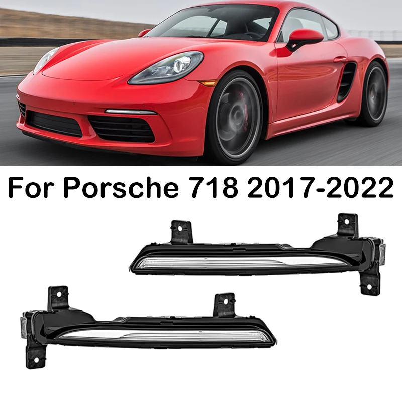 Для Porsche 718 2017 2018 2019-2022 светодиодные передние дневные ходовые огни автомобиля DRL