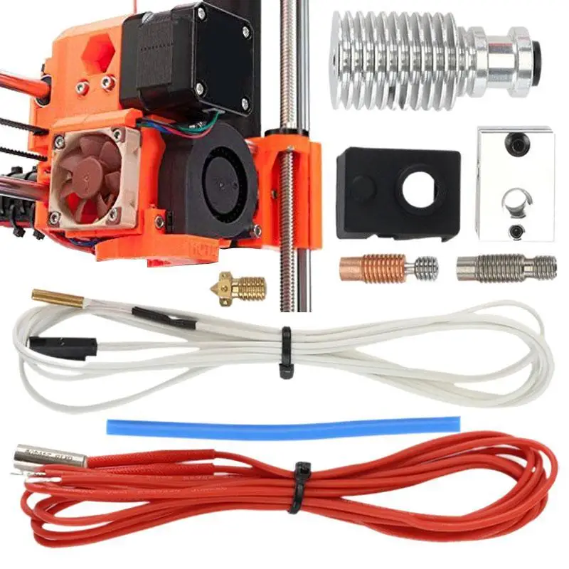 MK3S 3D Printer Brass Nozzles Extruder Hardened Nozzle Heat-Resistant With Heating Rod And Temperature Measuring Wire For MK3
MK3S 3D Printer Brass Nozzles Extruder Hardened Nozzle Heat-Resistant With Heating Rod And Temperature Measuring Wire For MK3