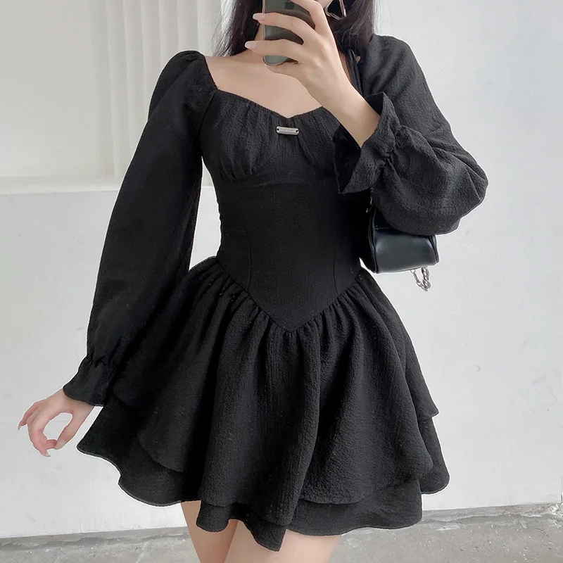 Temperament Square Neck Bubble Long Sleeves Meet Boyfriend Dating Dress Be Careful of Machine Exposed Collar, Waist Closed, Ches
Temperament Square Neck Bubble Long Sleeves Meet Boyfriend Dating Dress Be Careful of Machine Exposed Collar, Waist Closed, Ches