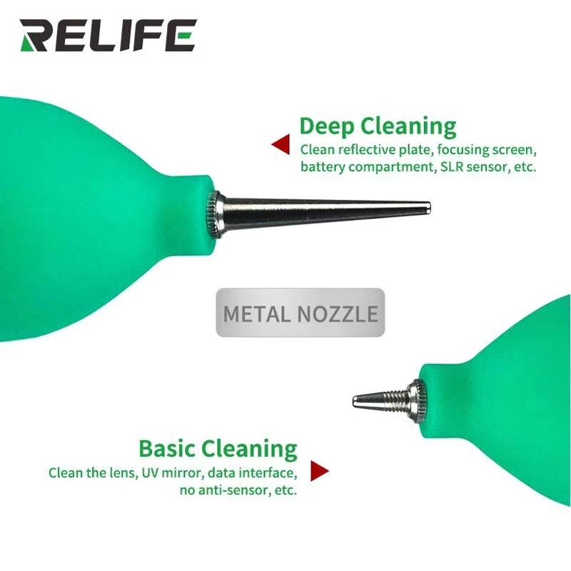 

RELIFE RL-043A 2 In 1 Portable Mobile Phone Repair Dust Cleaner Detailed Cleaning Tool for Screen and Lens Air Blower Ball