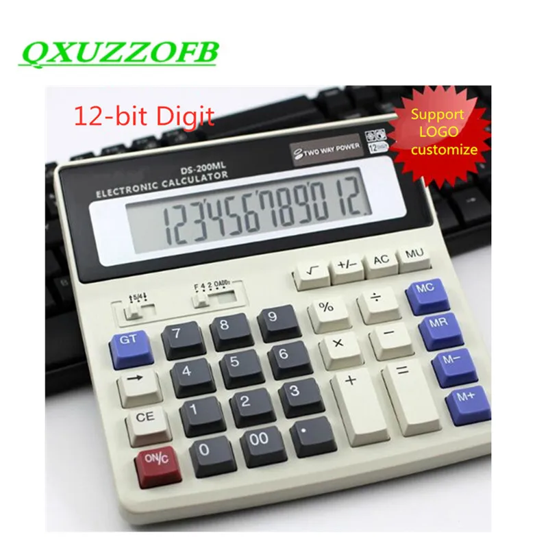 

12-bit Digits Calculator Dual Power AA Coin Battery Multi-Function Simple LCD Display Calculators Office School Stationery Gifts