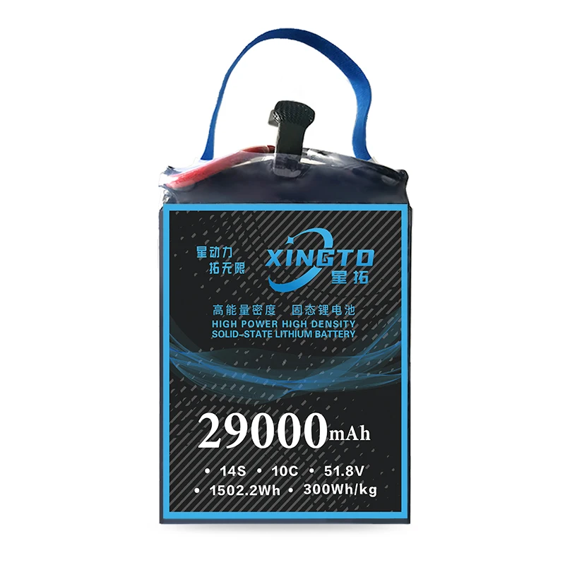 

Factory Wholesale High Energy Density 300wh/kg 14s 29000mah 10c Semi Solid State Li-ion Lithium Battery For Flight Drones