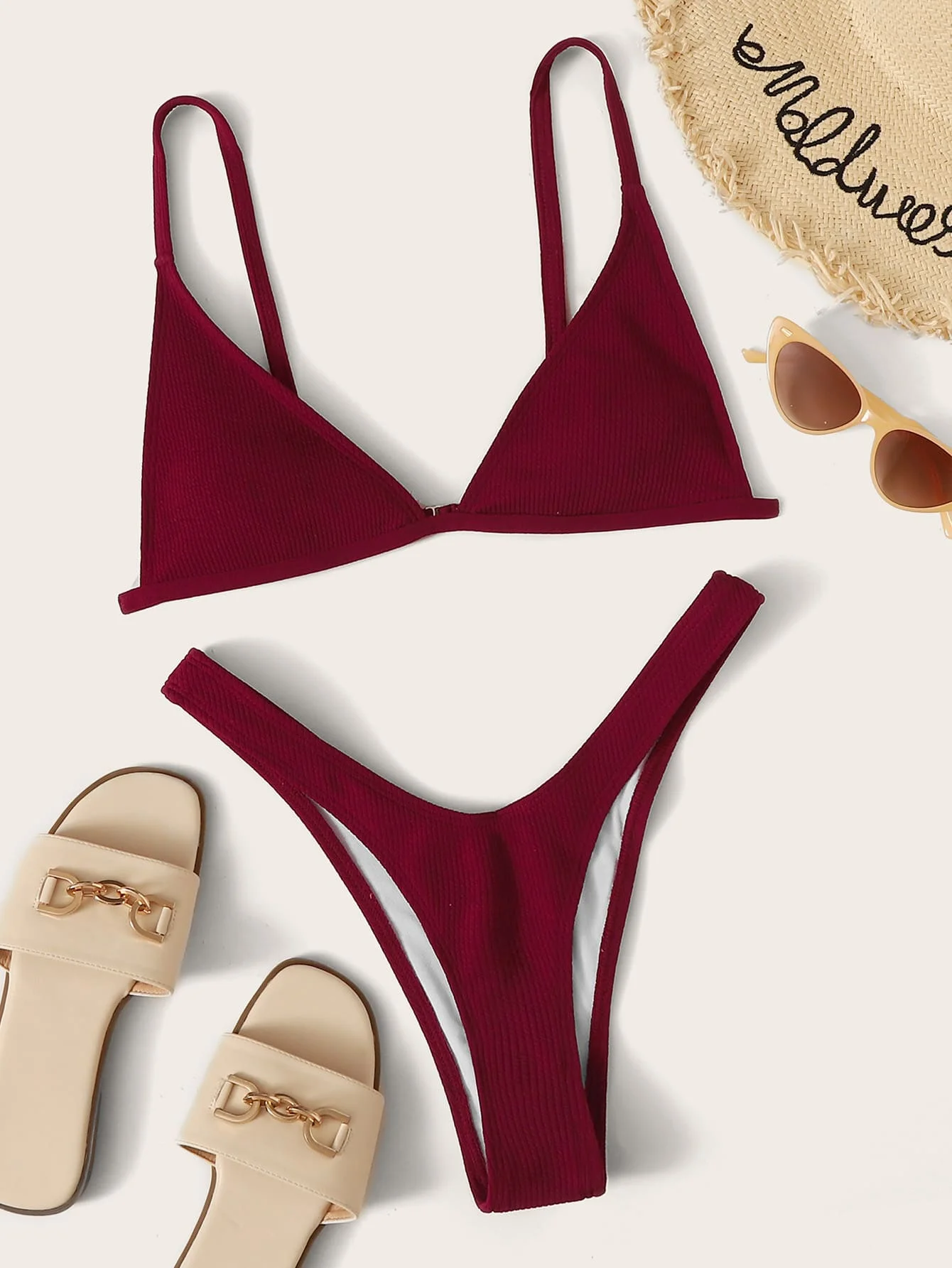 2022 Sexy Solid Color Striped Women's Sling Beach Bikini Swimsuit Set Two Piece High Waist Beachwear Biquini Summer New Hot Sale
2022 Sexy Solid Color Striped Women's Sling Beach Bikini Swimsuit Set Two Piece High Waist Beachwear Biquini Summer New Hot Sale
