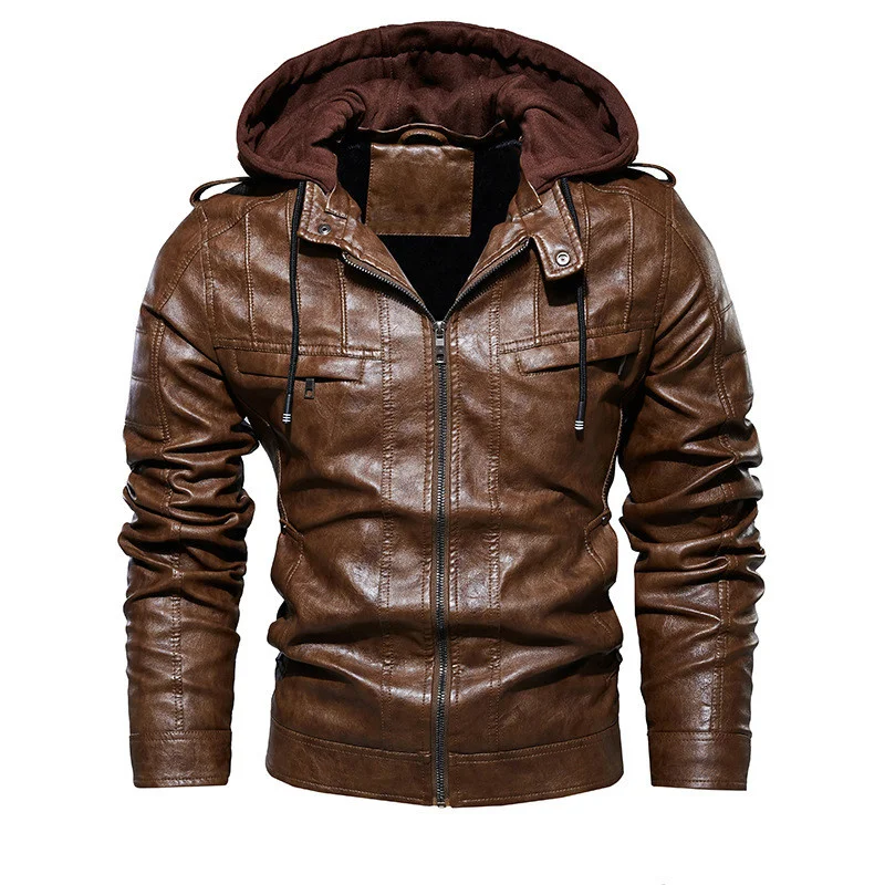 Men's New Leather Jacket Multi-pocket Motorcycle Faux Leather Jackets Men Outwear Pu Leather Coat Men jaqueta couro Dropshipping
Men's New Leather Jacket Multi-pocket Motorcycle Faux Leather Jackets Men Outwear Pu Leather Coat Men jaqueta couro Dropshipping