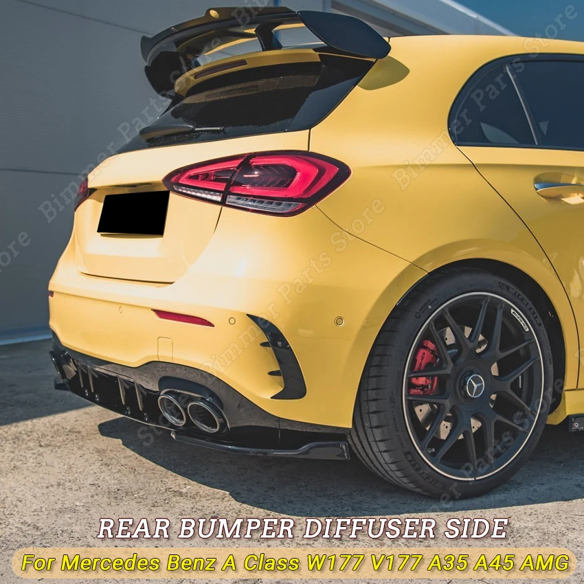Rear Bumper Diffuser Side Splitters Gloss Black For Mercedes Benz A Class W177 V177 A35 A45 AMG Hatchback 2019 2020 2021 2022
Rear Bumper Diffuser Side Splitters Gloss Black For Mercedes Benz A Class W177 V177 A35 A45 AMG Hatchback 2019 2020 2021 2022