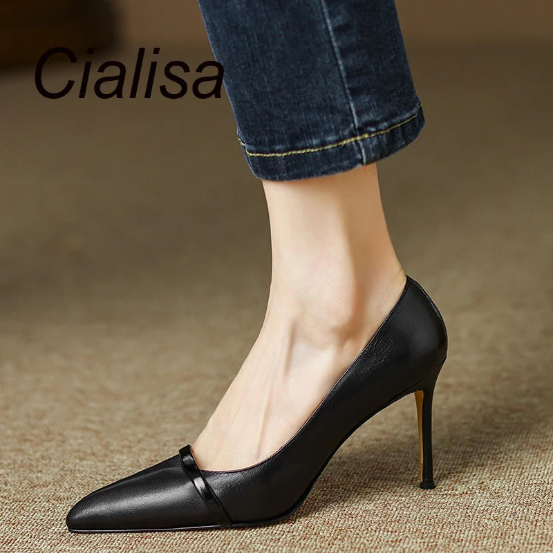 Cialisa 2022 Autumn Newest Women Shoes Sexy Pointed Toe Vintage Genuine Leather Party Dress Thin High Heel Footwear Brown Pumps
Cialisa 2022 Autumn Newest Women Shoes Sexy Pointed Toe Vintage Genuine Leather Party Dress Thin High Heel Footwear Brown Pumps