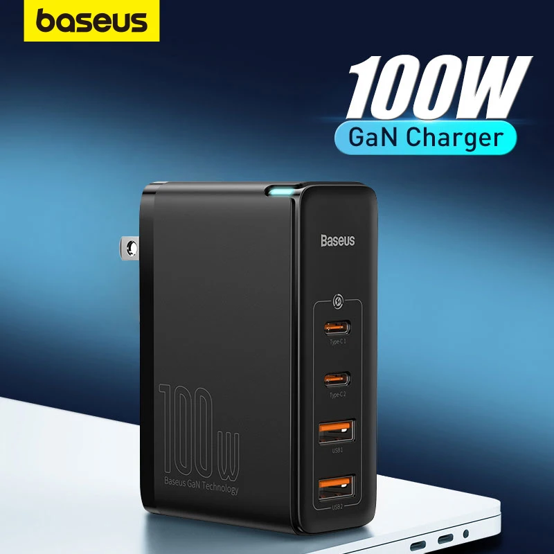 Baseus GaN Charger 100W USB Type C PD Fast Charger with Quick Charge 4.0 3.0 USB Phone Charger For MacBook Laptop Smartphone
Baseus GaN Charger 100W USB Type C PD Fast Charger with Quick Charge 4.0 3.0 USB Phone Charger For MacBook Laptop Smartphone