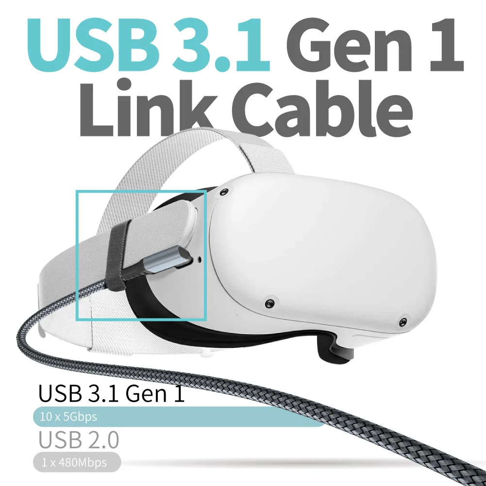 USB 3,1 Gen 1 Link Кабель для Oculus Quest 2 USB к Type-C высокоскоростной Быстрый зарядный кабель для Oculus Quest 2 до 5 Гб ps
USB 3,1 Gen 1 Link Кабель для Oculus Quest 2 USB к Type-C высокоскоростной Быстрый зарядный кабель для Oculus Quest 2 до 5 Гб ps
