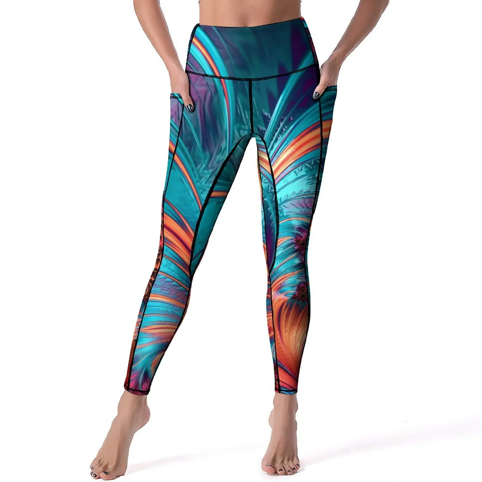 Feather Swirls Yoga Pants Pockets Women Abstract Print Leggings Sexy High Waist Yoga Sports Tights Stretch Graphic Gym Leggins
Feather Swirls Yoga Pants Pockets Women Abstract Print Leggings Sexy High Waist Yoga Sports Tights Stretch Graphic Gym Leggins