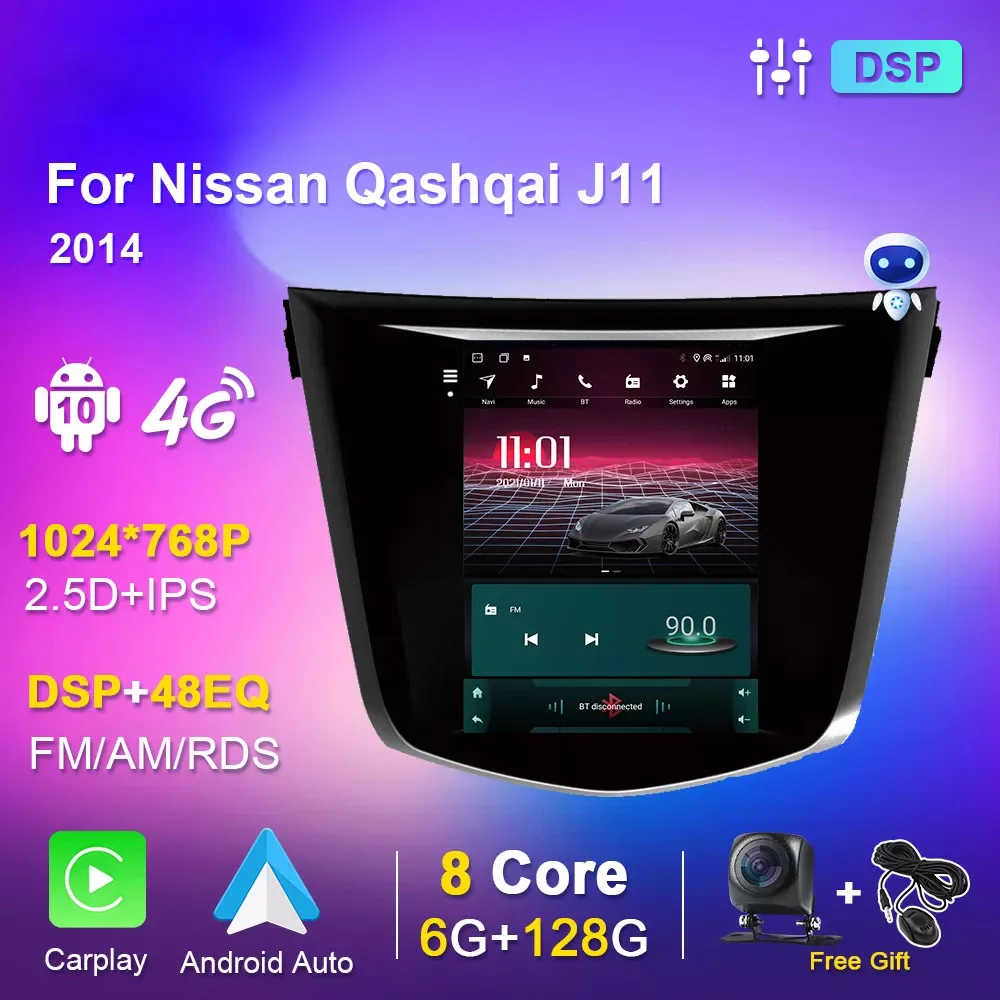 WIFI 4G Android 10 Car Radio For Nissan Qashqai J11 2014 Autoradio Tesla Style Multimedia Player GPS Video Carplay DSP RDS 2 din
WIFI 4G Android 10 Car Radio For Nissan Qashqai J11 2014 Autoradio Tesla Style Multimedia Player GPS Video Carplay DSP RDS 2 din