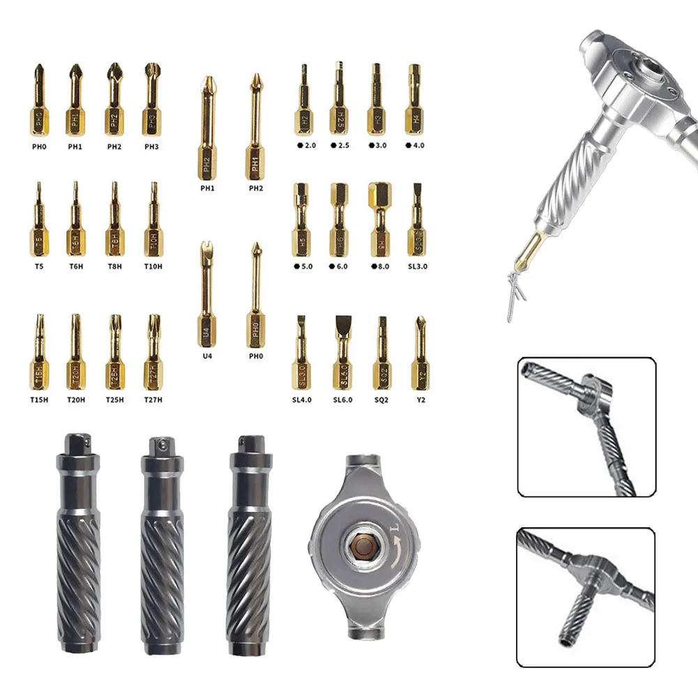 32Pcs Screw Driver Set High Precision Magnetic Torx Hex Cross Screwdriver Bits Ratchet Wrench Repair Non-Slip Screwdriver Head
32Pcs Screw Driver Set High Precision Magnetic Torx Hex Cross Screwdriver Bits Ratchet Wrench Repair Non-Slip Screwdriver Head