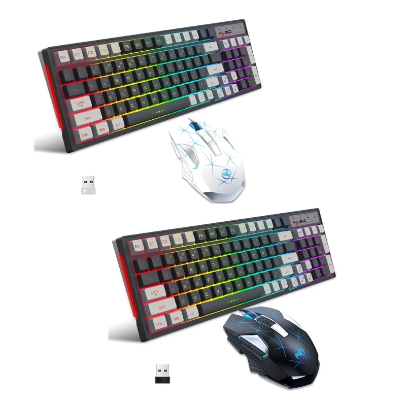 Беспроводная мембранная клавиатура с 96Key, механическая перезаряжаемая RGB мышь 2400DPI Combo Y9RF
Беспроводная мембранная клавиатура с 96Key, механическая перезаряжаемая RGB мышь 2400DPI Combo Y9RF
