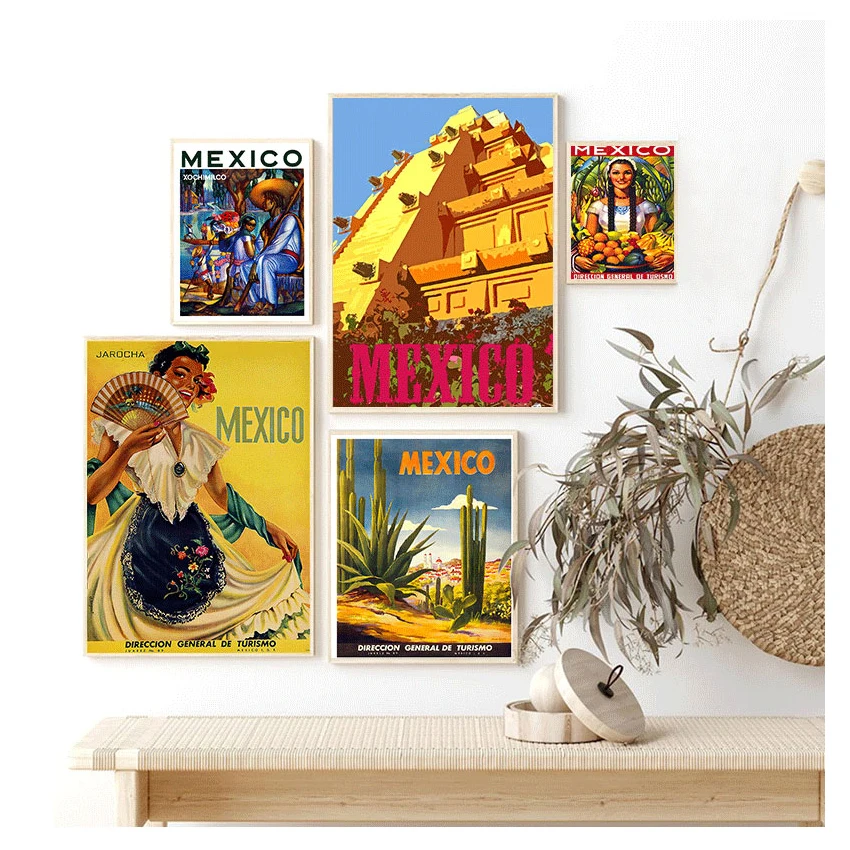 Gift Mexico Tropical Orchard Bullfighting Travel Canvas Paintings Vintage Wall Kraft Posters Coated Wall Stickers Home Decor
Gift Mexico Tropical Orchard Bullfighting Travel Canvas Paintings Vintage Wall Kraft Posters Coated Wall Stickers Home Decor