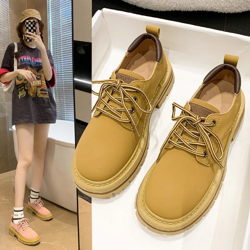 Brand Design Women Ankle Boots 2022 Platform Lace Up Women Riding Boots Yellow Oxford Shoes for Women Leather Short Boots
Brand Design Women Ankle Boots 2022 Platform Lace Up Women Riding Boots Yellow Oxford Shoes for Women Leather Short Boots