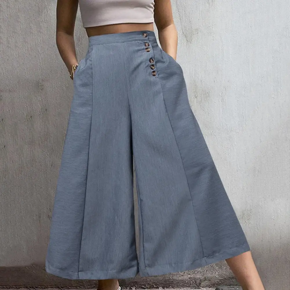 Ninth-length Skin-touch Female Solid Button Fly Bottoms Oversized Trousers for Dating
Ninth-length Skin-touch Female Solid Button Fly Bottoms Oversized Trousers for Dating
