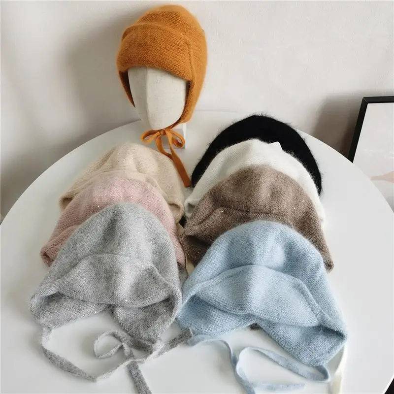 Women Autumn Winter Sequins Cashmere Wool Knitted Bomber Hat Cable Thick Warm Soft Earmuff Beanie Real Pushmina Guaranteed
Women Autumn Winter Sequins Cashmere Wool Knitted Bomber Hat Cable Thick Warm Soft Earmuff Beanie Real Pushmina Guaranteed