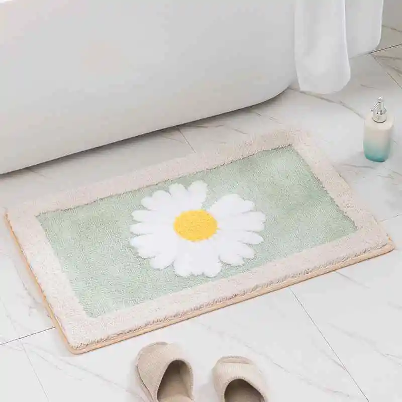 2023 New cartoon daisy carpet floor mat, bathroom anti-skid mat, bedroom absorbent cartoon foot mat 
2023 New cartoon daisy carpet floor mat, bathroom anti-skid mat, bedroom absorbent cartoon foot mat