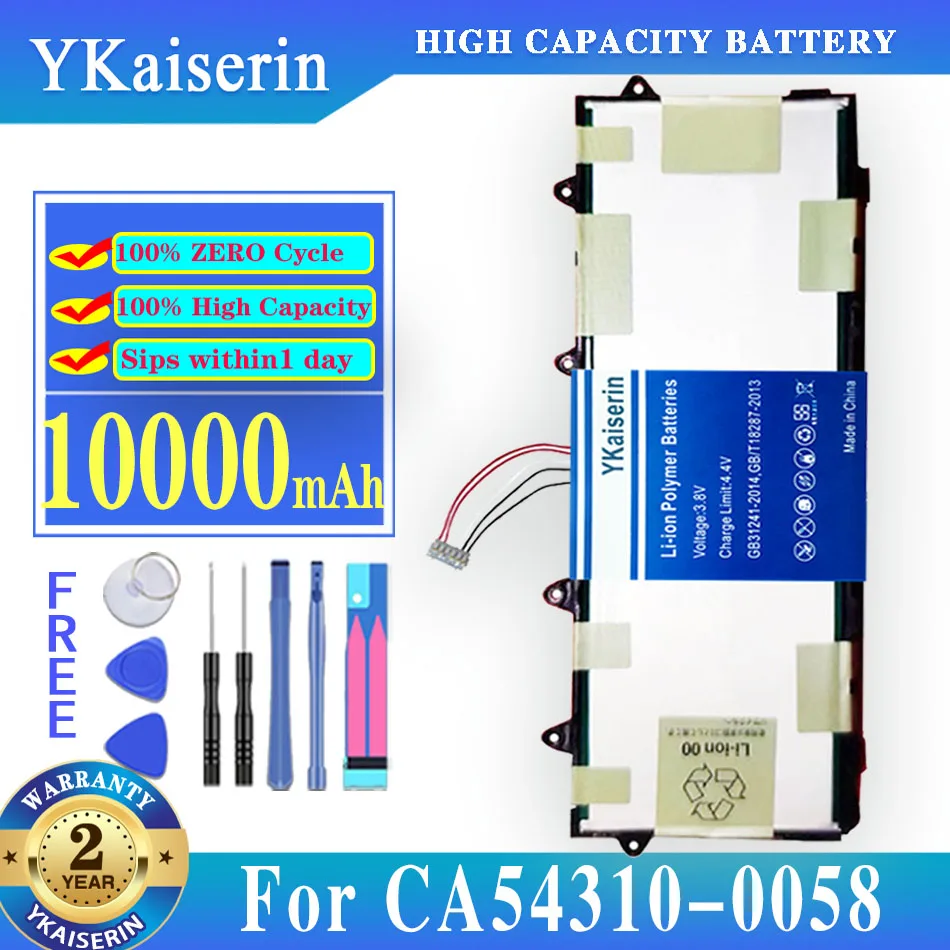 YKaiserin New Battery 10000mAh CA54310-0058 Battery For DOCOMO ARROWS Tab F-03G For CA54310-0058 Tablet Batteries + Free Tools
YKaiserin New Battery 10000mAh CA54310-0058 Battery For DOCOMO ARROWS Tab F-03G For CA54310-0058 Tablet Batteries + Free Tools