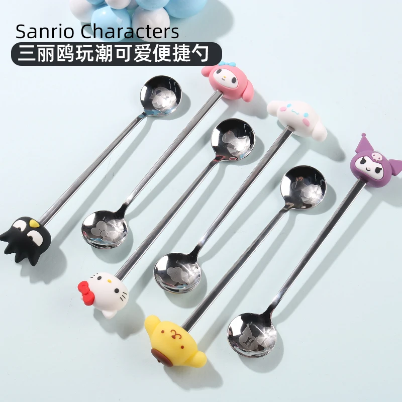 Kawaii Anime My Melody Cinnamoroll Kuromi Hello Kitty Bad Badtz Maru Convenient Cute Coffee Stainless Steel Stirring Spoon
Kawaii Anime My Melody Cinnamoroll Kuromi Hello Kitty Bad Badtz Maru Convenient Cute Coffee Stainless Steel Stirring Spoon