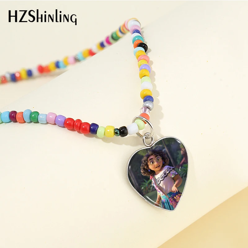 Disney Cartoon Anime Encanto Kids Necklace 20mm Glass Cabochon Bohemian Seed Bead Necklace Handcrafts Fashion Jewelry
Disney Cartoon Anime Encanto Kids Necklace 20mm Glass Cabochon Bohemian Seed Bead Necklace Handcrafts Fashion Jewelry