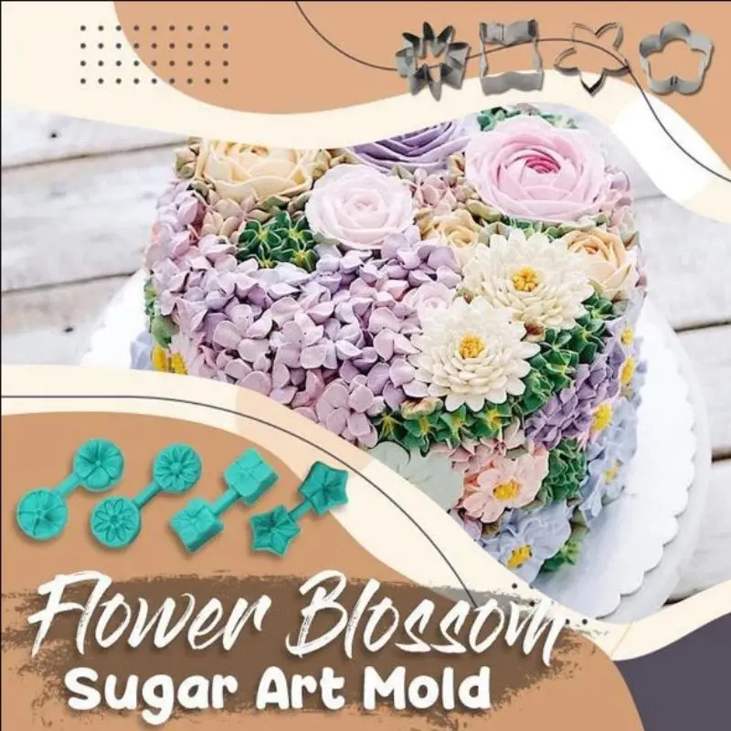 Flowers Impression Mold Silicone Veiner Mold Stainless Steel Cutter Mold Set Fondant DIY Handmade Cake Decorating Tool
Flowers Impression Mold Silicone Veiner Mold Stainless Steel Cutter Mold Set Fondant DIY Handmade Cake Decorating Tool