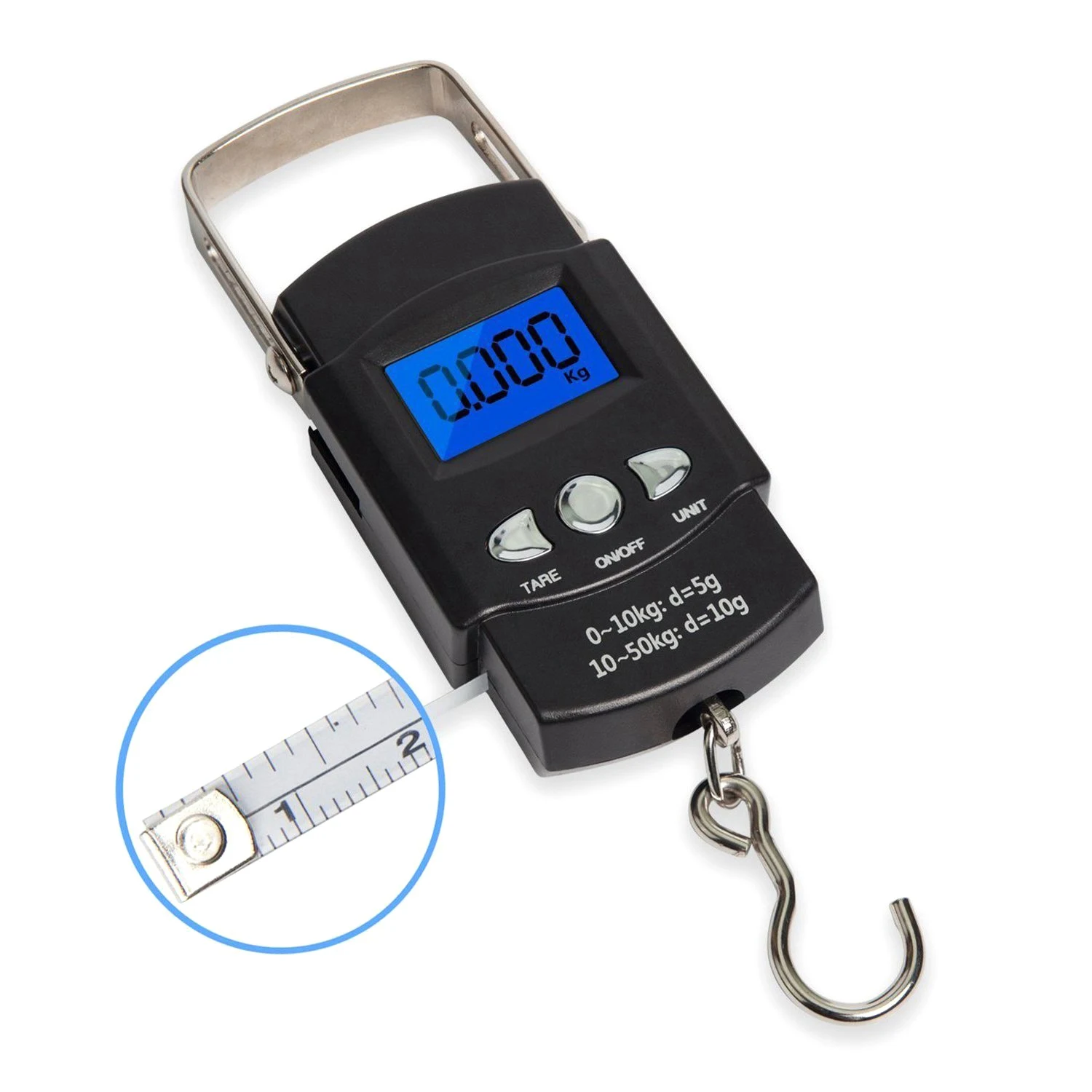 

50Kg x 0.01Kg Electronic Digital Handing Mini Pocket Scale 10G Portable Luggage Travel Fishing Scale Kitchen Hook Balance Wei