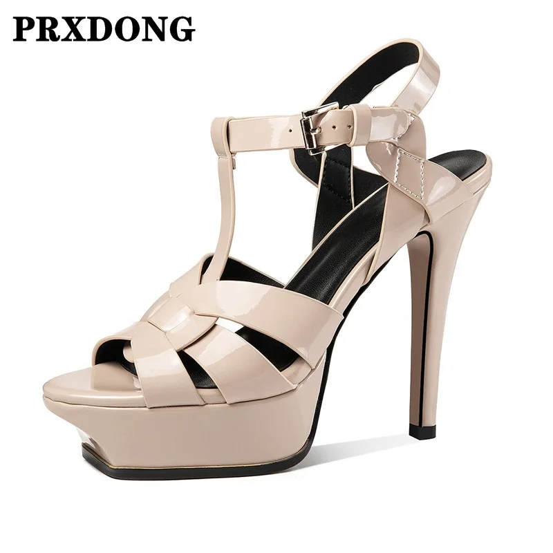 New Fashion Sandals Women 2022 Hot Summer Thin High Heels Platform Black Apricot Dress Party Lady T-Strap Shoes Big Size 34-41
New Fashion Sandals Women 2022 Hot Summer Thin High Heels Platform Black Apricot Dress Party Lady T-Strap Shoes Big Size 34-41