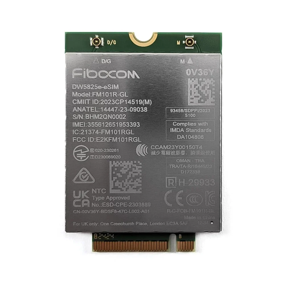 Модуль Wi-Fi Dell Fibocom DW5825e-eSIM для ноутбуков Dell
Модуль Wi-Fi Dell Fibocom DW5825e-eSIM для ноутбуков Dell