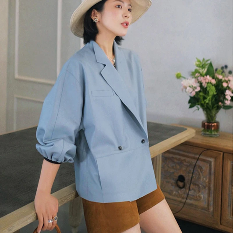 Genuine Leather Jacket Women's 2022 Autumn and Winter Sheepskin Leather Lapel Medium and Long Lantern Sleeve Suit Coats Female
Genuine Leather Jacket Women's 2022 Autumn and Winter Sheepskin Leather Lapel Medium and Long Lantern Sleeve Suit Coats Female