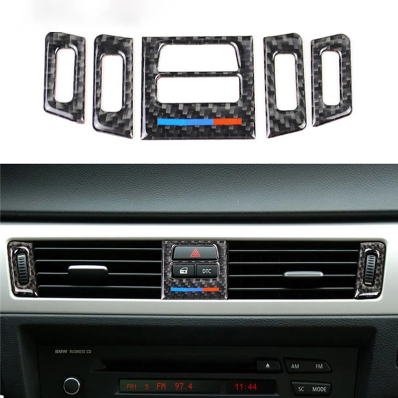 Car carbon fiber for BMW E90 E92 E93 3 series 2005-2012 car air conditioner vent cover sticker car decoration accessories 5PCS
Car carbon fiber for BMW E90 E92 E93 3 series 2005-2012 car air conditioner vent cover sticker car decoration accessories 5PCS