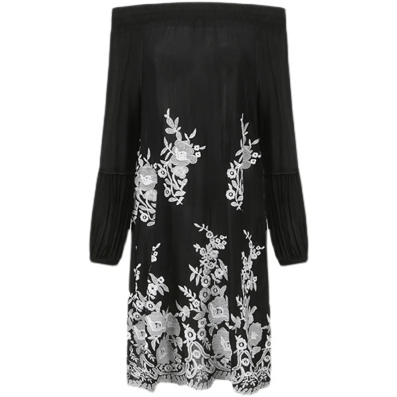 2022 Slash Neck Dress Off The Shoulder Flower Embroidery Mini Dresses Casual Loose Charming Holiday Cozy Chic Summer Dress Women
2022 Slash Neck Dress Off The Shoulder Flower Embroidery Mini Dresses Casual Loose Charming Holiday Cozy Chic Summer Dress Women